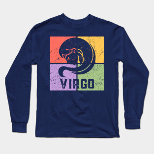 Virgo Zodiac Art - Maiden Icon Design Long Sleeve T-Shirt