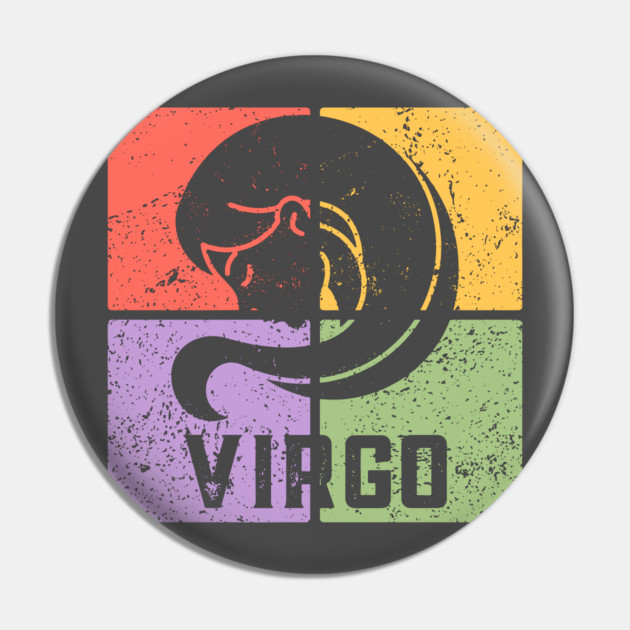 Virgo Zodiac Art - Maiden Icon Design Pin by TuncGK