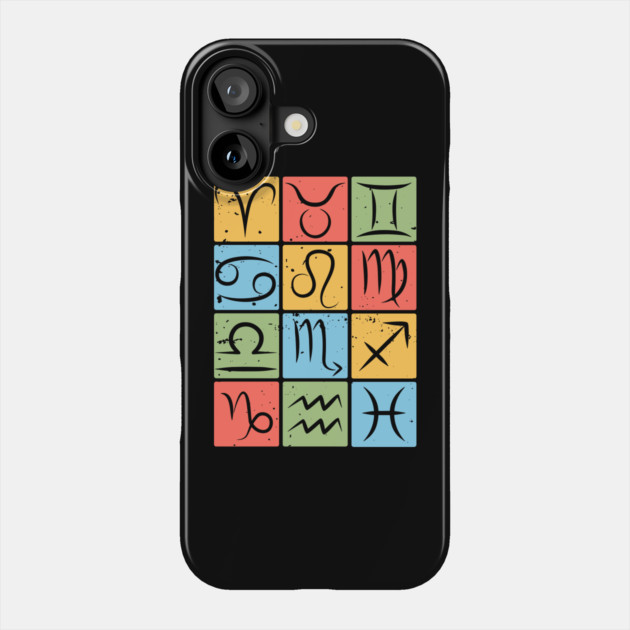 Complete Zodiac Symbols Chart Design Phone Case by TuncGK