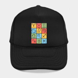 Complete Zodiac Symbols Chart Design Hat