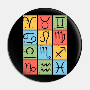 Complete Zodiac Symbols Chart Design Pin