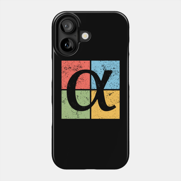 Alpha Pop Art Design - Greek Letter A Artwork Phone Case by TuncGK
