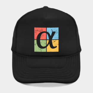 Alpha Pop Art Design - Greek Letter A Artwork Hat