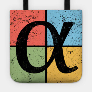 Alpha Pop Art Design - Greek Letter A Artwork Tote