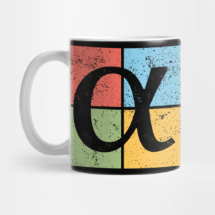 Alpha Pop Art Design - Greek Letter A Artwork Mug