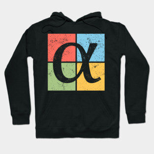 Alpha Pop Art Design - Greek Letter A Artwork Hoodie