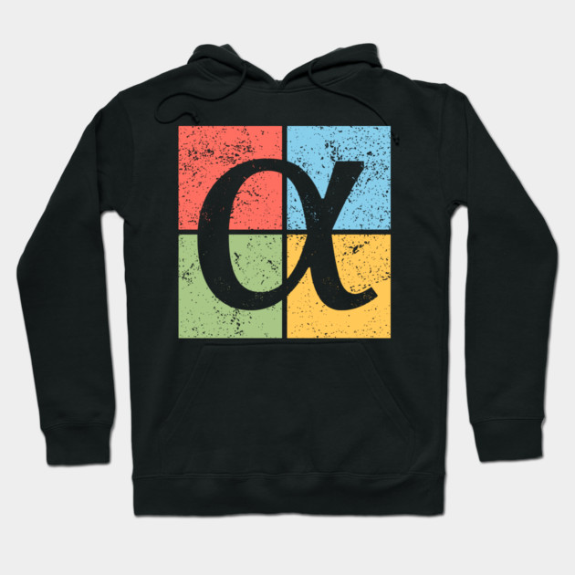 Alpha Pop Art Design - Greek Letter A Artwork Hoodie by TuncGK