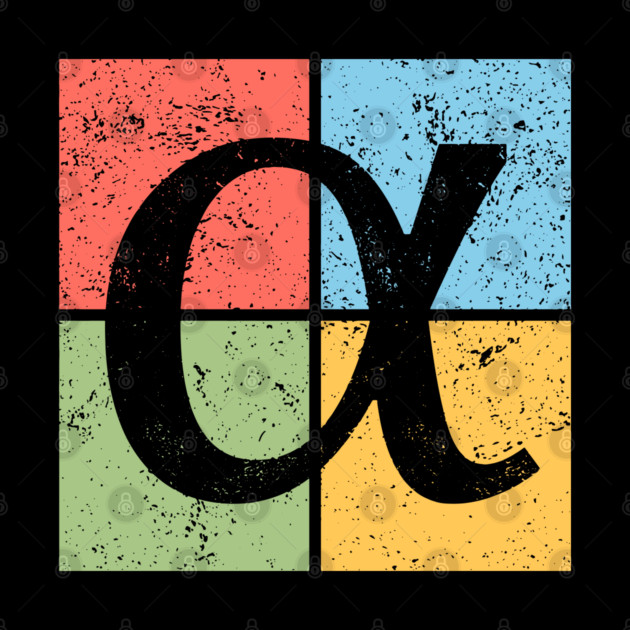 Alpha Pop Art Design - Greek Letter A Artwork by TuncGK