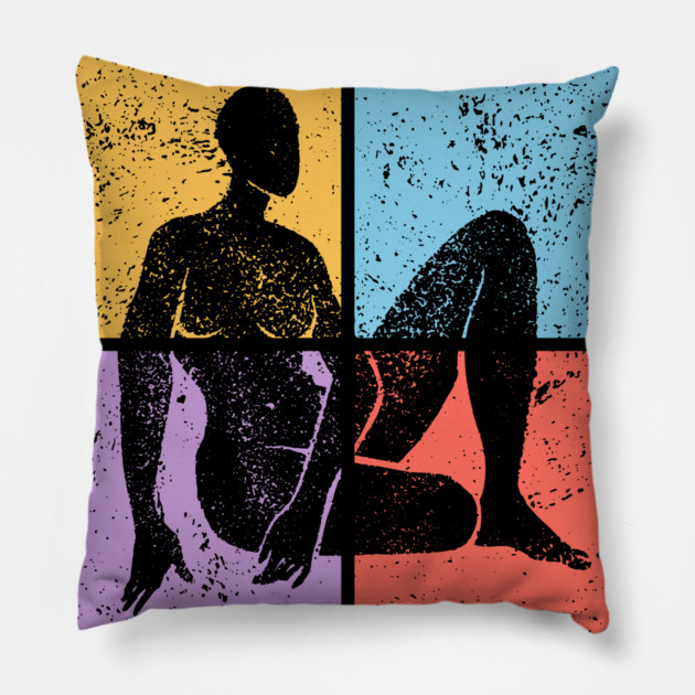 Artistic Female Pop Art Design - Feminine Icon Art Pillow by TuncGK