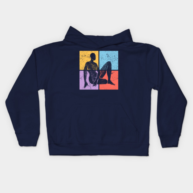 Artistic Female Pop Art Design - Feminine Icon Art Kids Hoodie by TuncGK