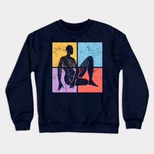 Artistic Female Pop Art Design - Feminine Icon Art Crewneck Sweatshirt