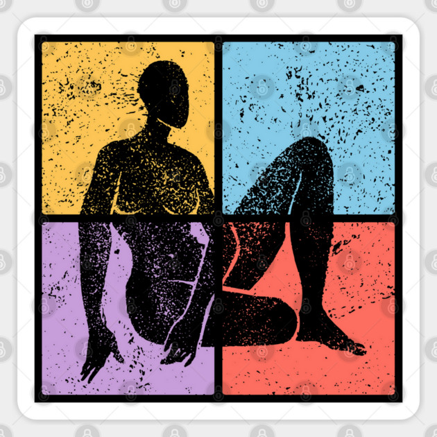 Artistic Female Pop Art Design - Feminine Icon Art Sticker by TuncGK