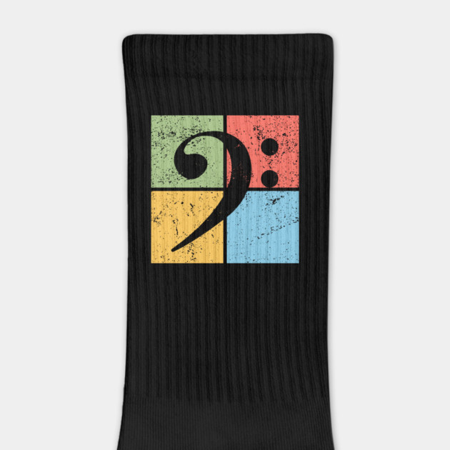 Bass Clef Pop Art Design - Retro Music Symbol by TuncGK