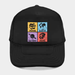 Beauty, Life, Time, War Pop Art Design - Elements Hat