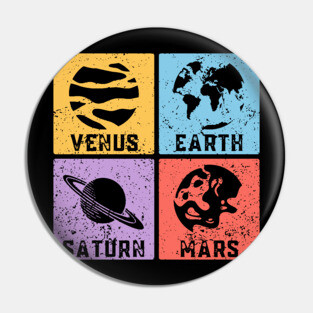 Beauty, Life, Time, War Pop Art Design - Elements Pin