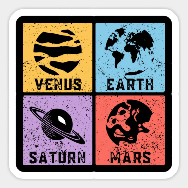 Beauty, Life, Time, War Pop Art Design - Elements Magnet by TuncGK