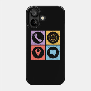 Constantly Social Pop Art Design - Social Symbols Phone Case