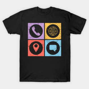 Constantly Social Pop Art Design - Social Symbols T-Shirt