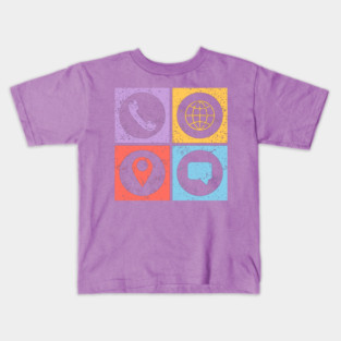 Constantly Social Pop Art Design - Social Symbols Kids T-Shirt
