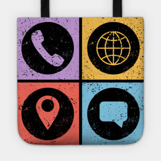 Constantly Social Pop Art Design - Social Symbols Tote