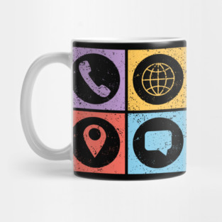 Constantly Social Pop Art Design - Social Symbols Mug