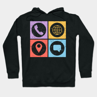 Constantly Social Pop Art Design - Social Symbols Hoodie