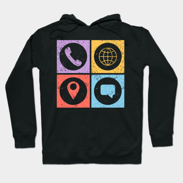 Constantly Social Pop Art Design - Social Symbols Hoodie by TuncGK