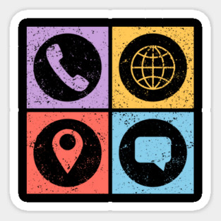 Constantly Social Pop Art Design - Social Symbols Magnet