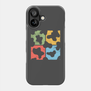 Cow Pattern Pop Art Design - Retro Animal Print Phone Case