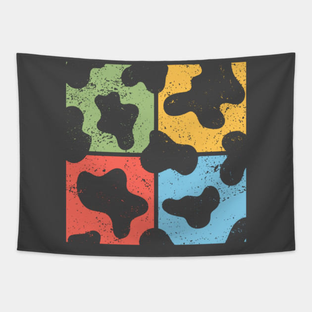 Cow Pattern Pop Art Design - Retro Animal Print Tapestry by TuncGK