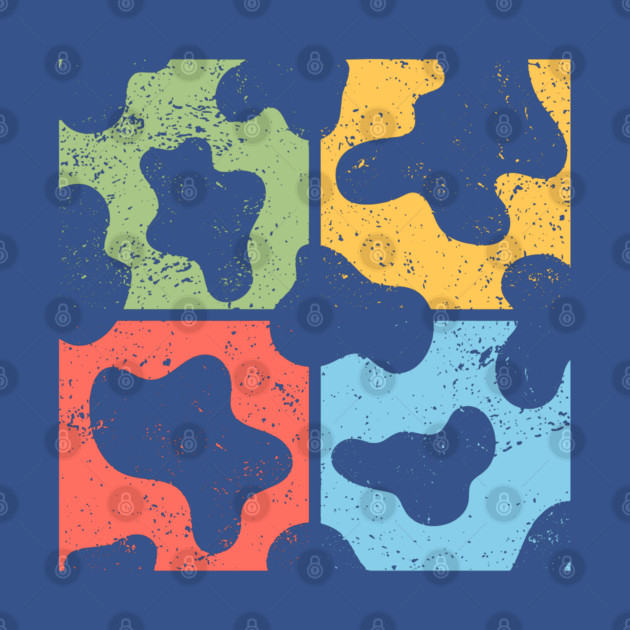 Cow Pattern Pop Art Design - Retro Animal Print by TuncGK