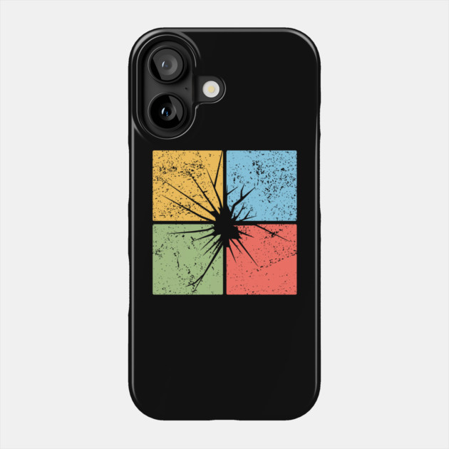 Crack Pop Art Design - Retro Distressed Effect Phone Case by TuncGK