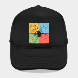 Crack Pop Art Design - Retro Distressed Effect Hat