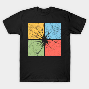 Crack Pop Art Design - Retro Distressed Effect T-Shirt