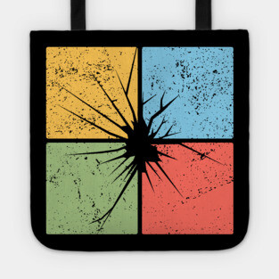 Crack Pop Art Design - Retro Distressed Effect Tote