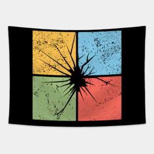Crack Pop Art Design - Retro Distressed Effect Tapestry