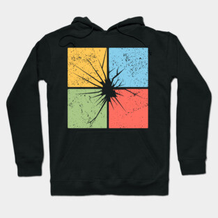 Crack Pop Art Design - Retro Distressed Effect Hoodie