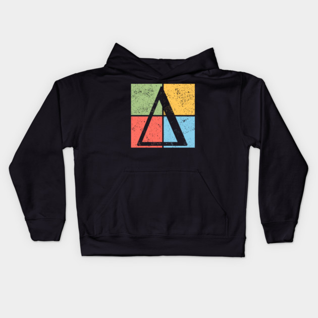 Delta Pop Art Design - Greek Triangle Symbol Art Kids Hoodie by TuncGK