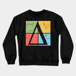 Delta Pop Art Design - Greek Triangle Symbol Art Crewneck Sweatshirt