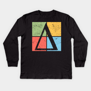 Delta Pop Art Design - Greek Triangle Symbol Art Kids Long Sleeve T-Shirt