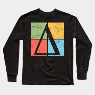 Delta Pop Art Design - Greek Triangle Symbol Art Long Sleeve T-Shirt
