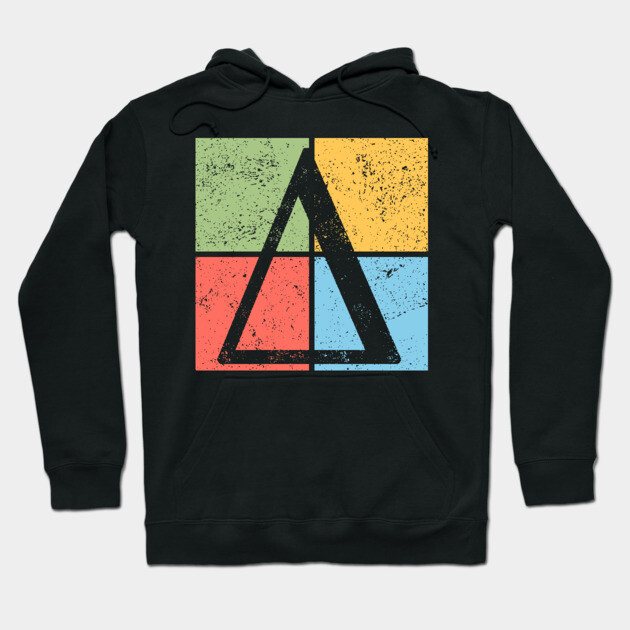 Delta Pop Art Design - Greek Triangle Symbol Art Hoodie by TuncGK