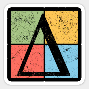 Delta Pop Art Design - Greek Triangle Symbol Art Magnet
