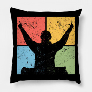 DJ Pop Art Design - Retro Music Lover Art Pillow