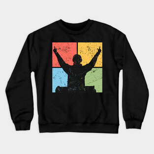 DJ Pop Art Design - Retro Music Lover Art Crewneck Sweatshirt