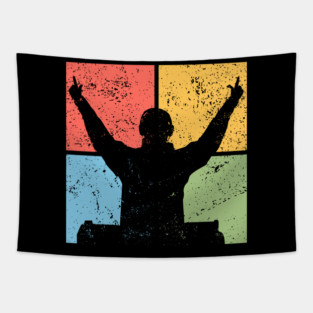 DJ Pop Art Design - Retro Music Lover Art Tapestry