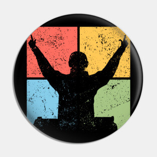 DJ Pop Art Design - Retro Music Lover Art Pin