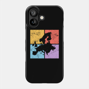 Europe Pop Art Design - Colorful Map Art Phone Case