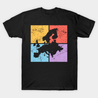 Europe Pop Art Design - Colorful Map Art T-Shirt