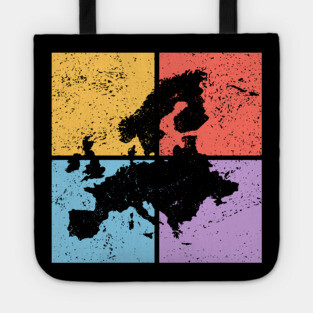 Europe Pop Art Design - Colorful Map Art Tote